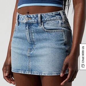 PacSun Bella Medium Indigo Denim mini skirt